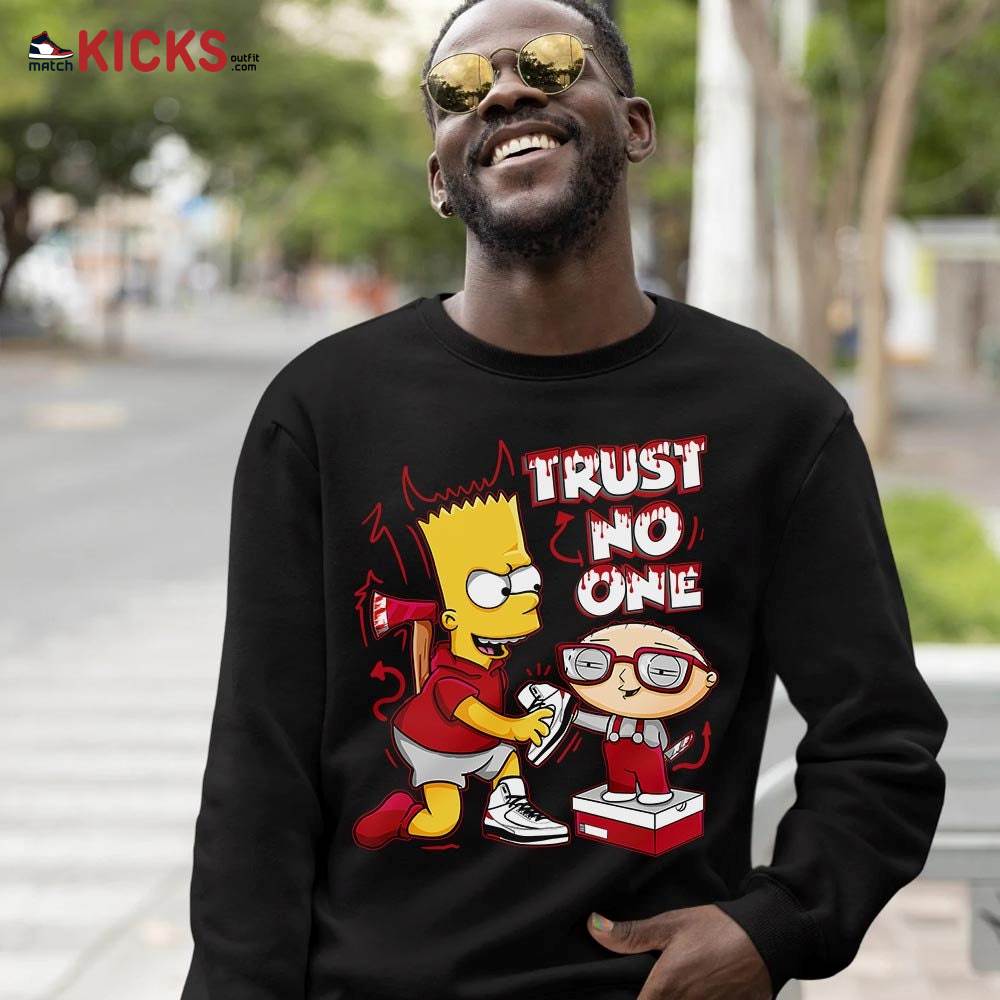 Stewie Trust No One Sneaker Shirt Match 2 Chicago Varsity Red, Jordan Retro 2 Chicago MKO T-Shirt Stewie Trust No One Sneaker Shirt Match 2 Chicago Varsity Red, Jordan Retro 2 Chicago MKO T-Shirt