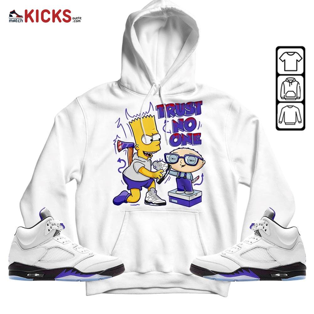 Stewie Trust No One Sneaker Shirt Match Retro Concord 5s, Jordan 5 Retro Concord MKO T-Shirt Stewie Trust No One Sneaker Shirt Match Retro Concord 5s, Jordan 5 Retro Concord MKO T-Shirt