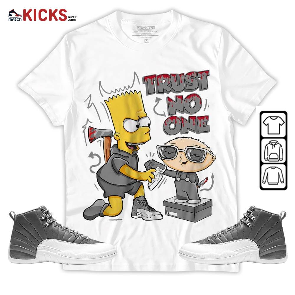 Stewie Trust No One Sneaker Shirt Match Retro Stealth 12s, Jordan 12 Retro Stealth MKO T-Shirt Stewie Trust No One Sneaker Shirt Match Retro Stealth 12s, Jordan 12 Retro Stealth MKO T-Shirt