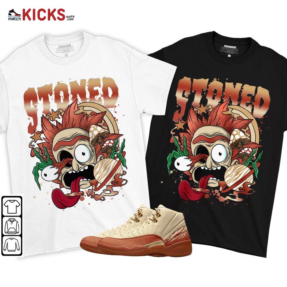 Stoned Trippy Rick Sneaker Shirt Match Eastside Golf 12s, Jordan 12 Retro Eastside Golf MKO T-Shirt