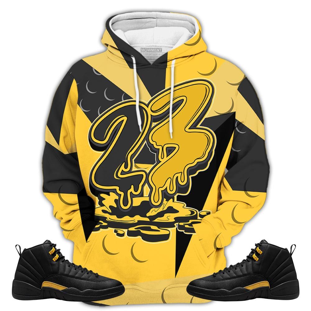 Streetwear 23 Drip Sneaker Shirt Match Black Taxi 12S, Jordan 12 Retro Black Taxi Hoodie Sweatshirt Tee All Over Print MKO Shirt Streetwear 23 Drip Sneaker Shirt Match Black Taxi 12S, Jordan 12 Retro Black Taxi Hoodie Sweatshirt Tee All Over Print MKO Shirt
