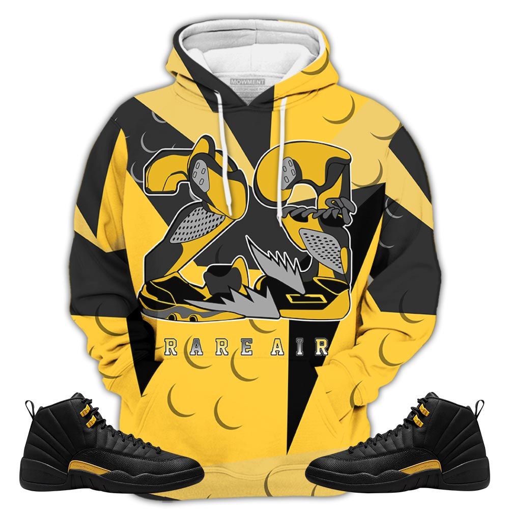 Streetwear 23 Rare Air Sneaker Shirt Match Black Taxi 12S, Jordan 12 Retro Black Taxi Hoodie Sweatshirt Tee All Over Print MKO Shirt Streetwear 23 Rare Air Sneaker Shirt Match Black Taxi 12S, Jordan 12 Retro Black Taxi Hoodie Sweatshirt Tee All Over Print MKO Shirt