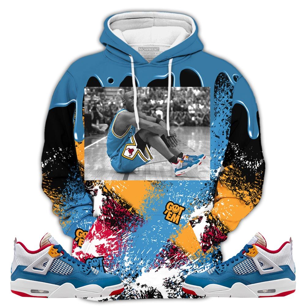 Streetwear Basketball Number 23 Sneaker Shirt Match Retro Messy Room 4S, Jordan 4 Gs Messy Room Hoodie Sweatshirt Tee All Over Print MKO Shirt