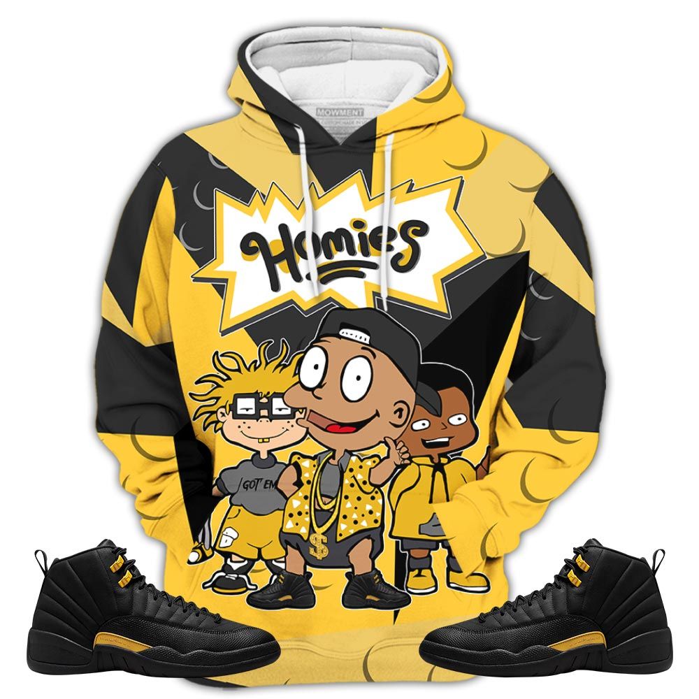 Streetwear Cartoon 90S Homies Sneaker Shirt Match Black Taxi 12S, Jordan 12 Retro Black Taxi Hoodie Sweatshirt Tee All Over Print MKO Shirt Streetwear Cartoon 90S Homies Sneaker Shirt Match Black Taxi 12S, Jordan 12 Retro Black Taxi Hoodie Sweatshirt Tee All Over Print MKO Shirt