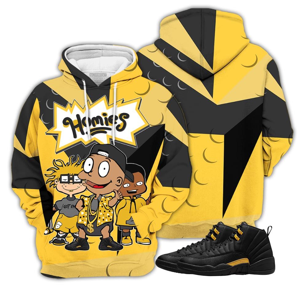 Streetwear Cartoon 90S Homies Sneaker Shirt Match Black Taxi 12S, Jordan 12 Retro Black Taxi Hoodie Sweatshirt Tee All Over Print MKO Shirt Streetwear Cartoon 90S Homies Sneaker Shirt Match Black Taxi 12S, Jordan 12 Retro Black Taxi Hoodie Sweatshirt Tee All Over Print MKO Shirt