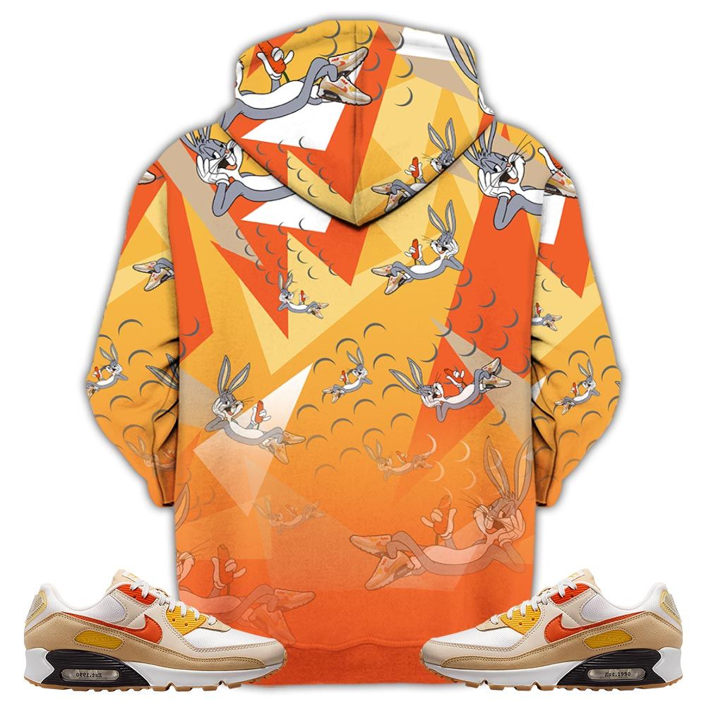 Streetwear Funny Bunny Shoes Sneaker Shirt Match Max 90 Barometer, Air Max 90 Air Pressure Hoodie Sweatshirt Tee All Over Print MKO Shirt