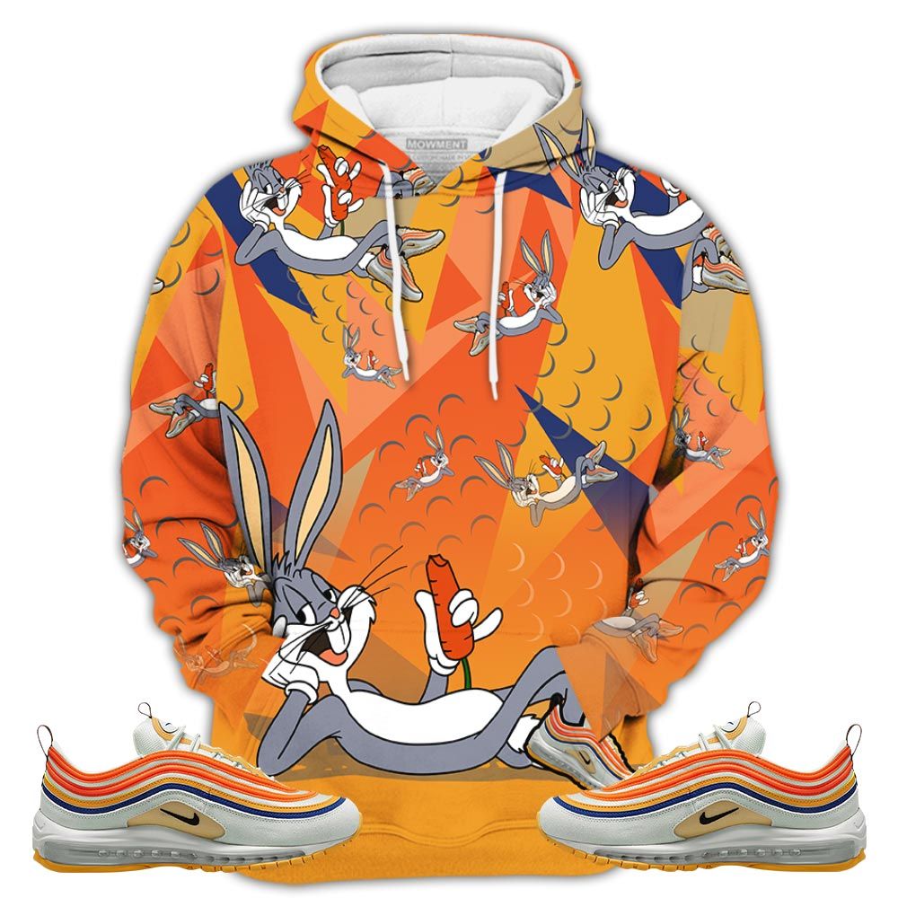 Streetwear Funny Bunny Shoes Sneaker Shirt Match Max 97 Frank Rudy, Air Max 97 Se Air Pressure Hoodie Sweatshirt Tee All Over Print MKO Shirt