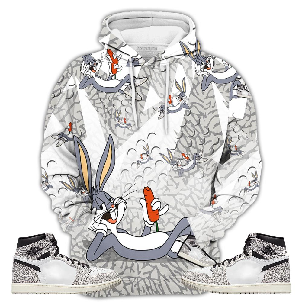 Streetwear Funny Bunny Shoes Sneaker Shirt Match Og Elephant 1S, Jordan 1 White Cement Hoodie Sweatshirt Tee All Over Print MKO Shirt Streetwear Funny Bunny Shoes Sneaker Shirt Match Og Elephant 1S, Jordan 1 White Cement Hoodie Sweatshirt Tee All Over Print MKO Shirt