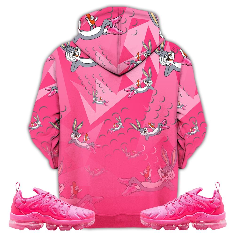 Streetwear Funny Bunny Shoes Sneaker Shirt Match Plus Triple Pink, Air Vapormax Plus Triple Pink Hoodie Sweatshirt Tee All Over Print MKO Shirt