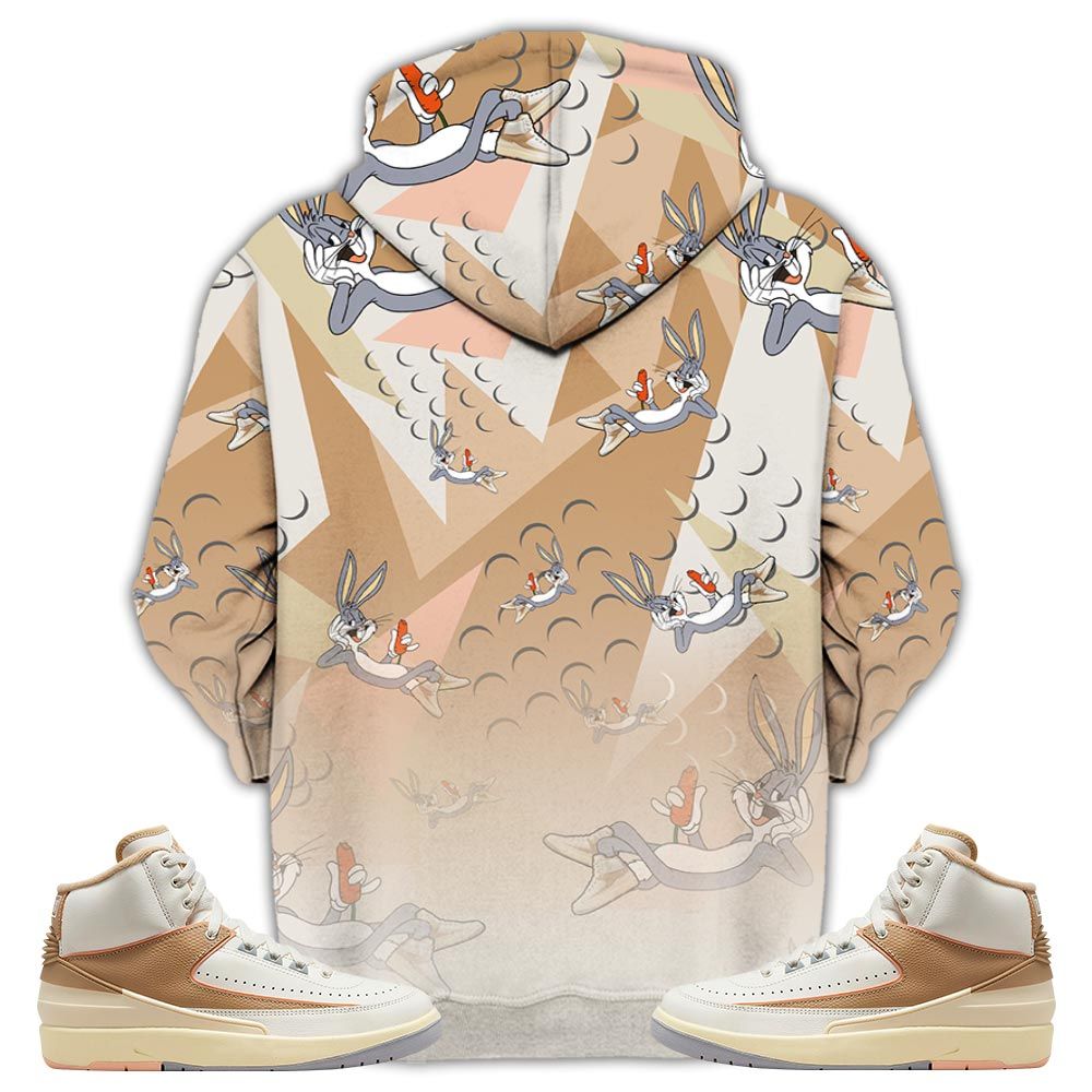 Streetwear Funny Bunny Shoes Sneaker Shirt Match Retro Craft 2S, Jordan 2 Craft Hoodie Sweatshirt Tee All Over Print MKO Shirt