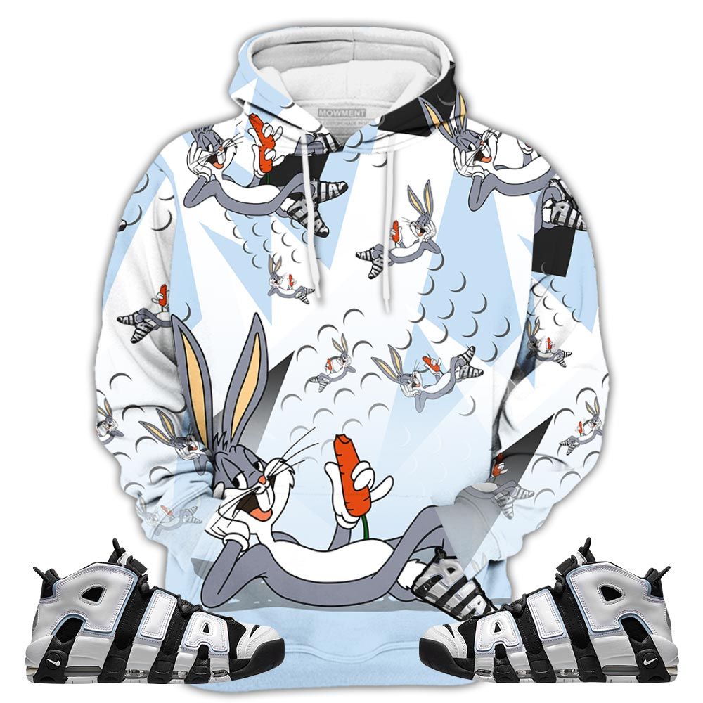 Streetwear Funny Bunny Shoes Sneaker Shirt Match Uptempo Cobalt Bliss, Air More Uptempo Cobalt Bliss Hoodie Sweatshirt Tee All Over Print MKO Shirt