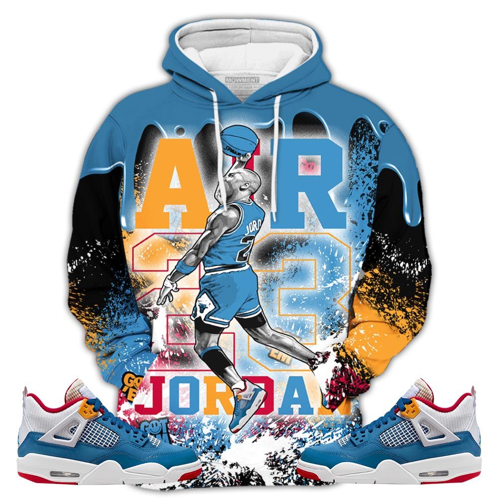 Streetwear Jordan Goat Number 23 Sneaker Shirt Match Retro Messy Room 4S, Jordan 4 Gs Messy Room Hoodie Sweatshirt Tee All Over Print MKO Shirt
