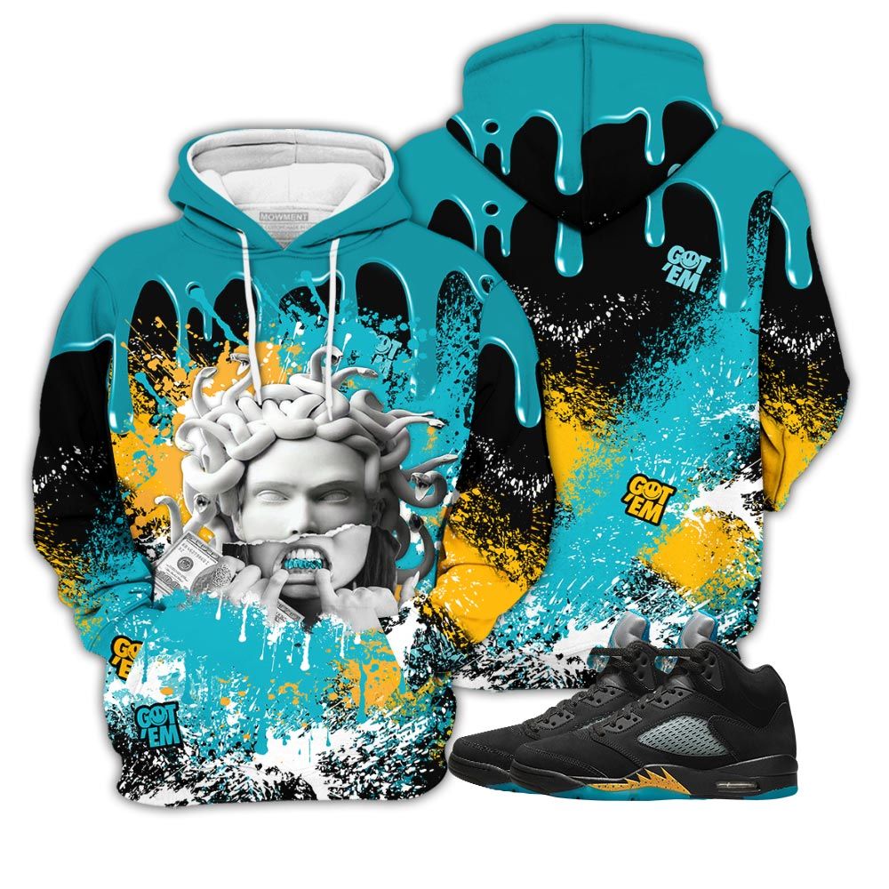 Streetwear Money Talk Got Em Sneaker Shirt Match 2023 Retro Aqua 5S, Jordan 5 Aqua Hoodie Sweatshirt Tee All Over Print MKO Shirt Streetwear Money Talk Got Em Sneaker Shirt Match 2023 Retro Aqua 5S, Jordan 5 Aqua Hoodie Sweatshirt Tee All Over Print MKO Shirt