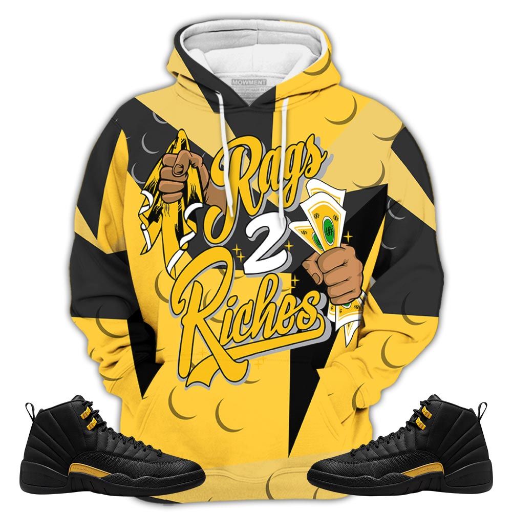Streetwear Rag 2 Riches Number 12 Sneaker Shirt Match Black Taxi 12S, Jordan 12 Retro Black Taxi Hoodie Sweatshirt Tee All Over Print MKO Shirt Streetwear Rag 2 Riches Number 12 Sneaker Shirt Match Black Taxi 12S, Jordan 12 Retro Black Taxi Hoodie Sweatshirt Tee All Over Print MKO Shirt