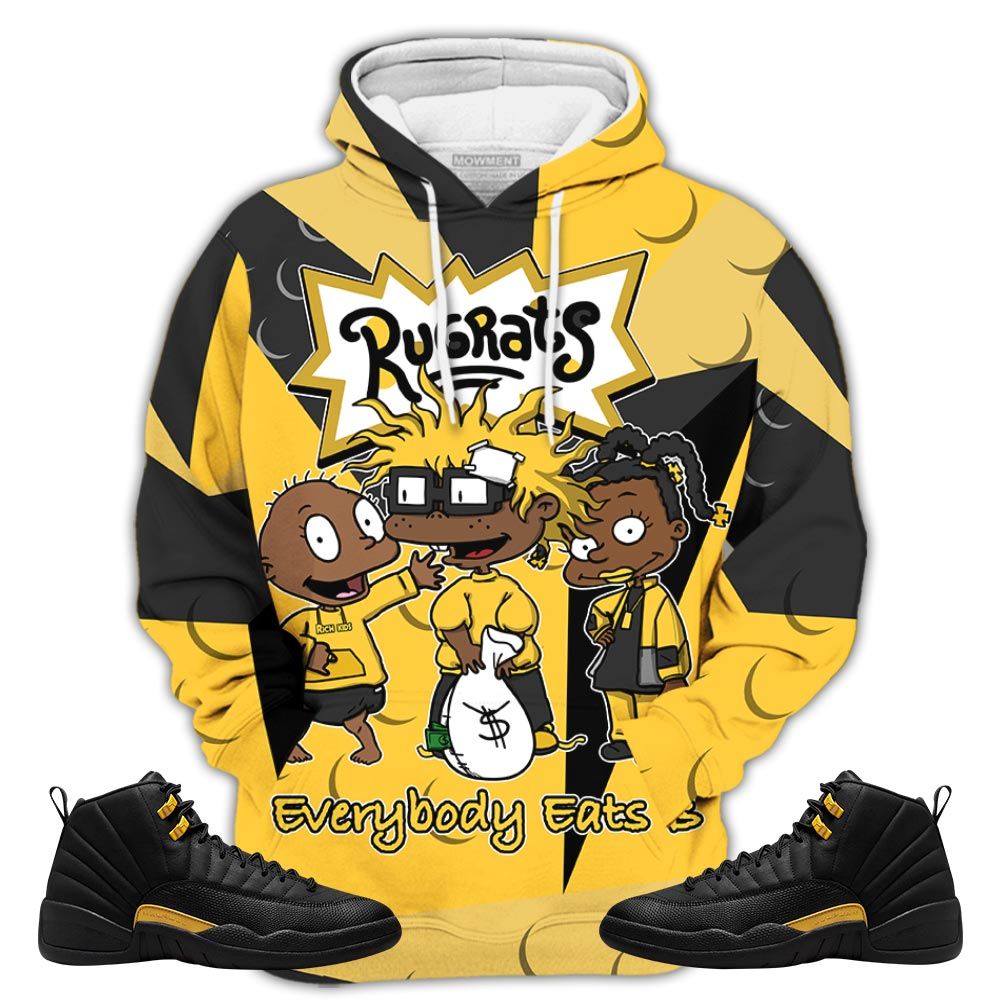 Streetwear Rugrats Everybody Eats B Sneaker Shirt Match Black Taxi 12S, Jordan 12 Retro Black Taxi Hoodie Sweatshirt Tee All Over Print MKO Shirt Streetwear Rugrats Everybody Eats B Sneaker Shirt Match Black Taxi 12S, Jordan 12 Retro Black Taxi Hoodie Sweatshirt Tee All Over Print MKO Shirt