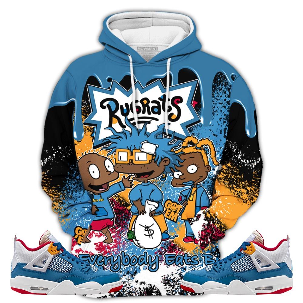 Streetwear Rugrats Everybody Eats B Sneaker Shirt Match Retro Messy Room 4S, Jordan 4 Gs Messy Room Hoodie Sweatshirt Tee All Over Print MKO Shirt