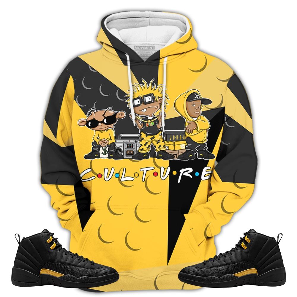 Streetwear Rugrats Knd Bebe Kids Sneaker Shirt Match Black Taxi 12S, Jordan 12 Retro Black Taxi Hoodie Sweatshirt Tee All Over Print MKO Shirt