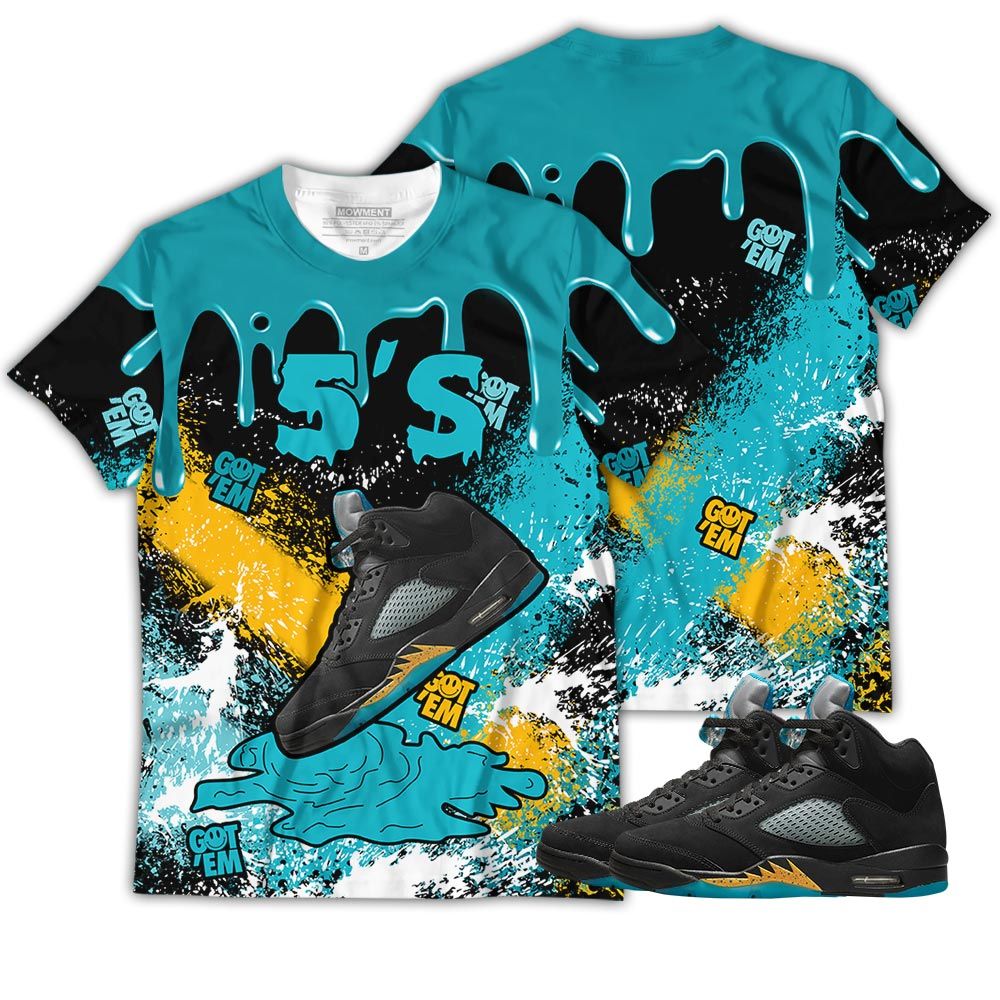 Streetwear Shoes Dripping Sneaker Shirt Match 2023 Retro Aqua 5S, Jordan 5 Aqua Hoodie Sweatshirt Tee All Over Print MKO Shirt Streetwear Shoes Dripping Sneaker Shirt Match 2023 Retro Aqua 5S, Jordan 5 Aqua Hoodie Sweatshirt Tee All Over Print MKO Shirt