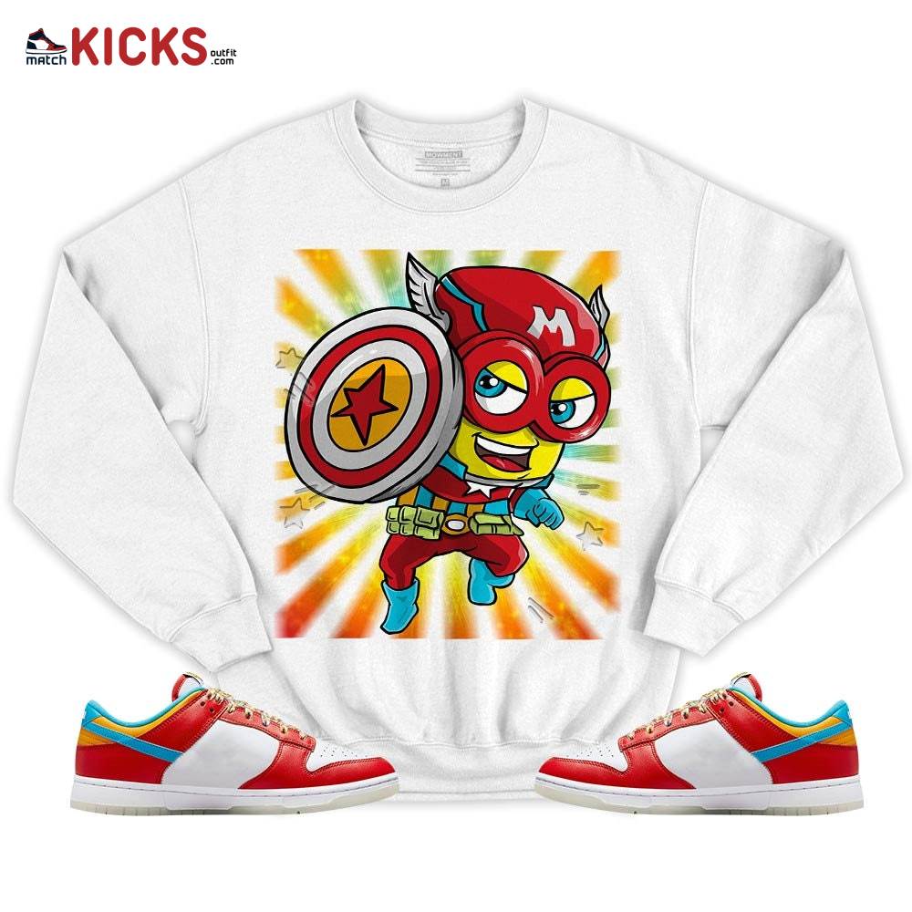 Super Hero American Drip Sneaker Shirt Match Fruity Pebbles Shoes, Dunk Low Fruity Pebbles MKO T-Shirt Super Hero American Drip Sneaker Shirt Match Fruity Pebbles Shoes, Dunk Low Fruity Pebbles MKO T-Shirt