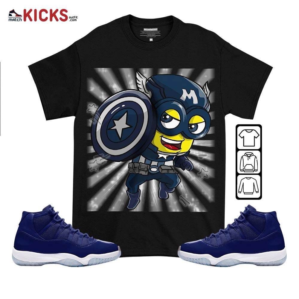 Super Hero American Drip Sneaker Shirt Match Midnight Navy 11s, Jordan 11 Retro Midnight Navy MKO T-Shirt Super Hero American Drip Sneaker Shirt Match Midnight Navy 11s, Jordan 11 Retro Midnight Navy MKO T-Shirt