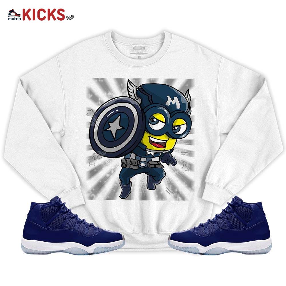 Super Hero American Drip Sneaker Shirt Match Midnight Navy 11s, Jordan 11 Retro Midnight Navy MKO T-Shirt Super Hero American Drip Sneaker Shirt Match Midnight Navy 11s, Jordan 11 Retro Midnight Navy MKO T-Shirt