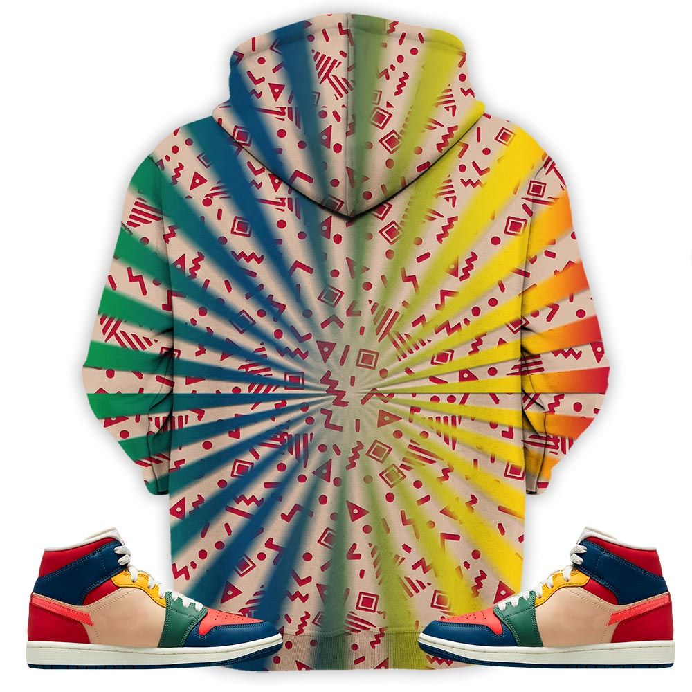 Super Hero American Drip Sneaker Shirt Match Multi Color 2022 1S, Jordan 1 Mid Multi Color 2022 Hoodie Sweatshirt Tee All Over Print MKO Shirt