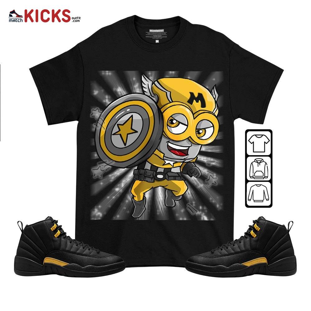 SuperHero American Drip Sneaker Shirt Match Black Taxi 12s, Jordan 12 Retro Black Taxi MKO T-Shirt