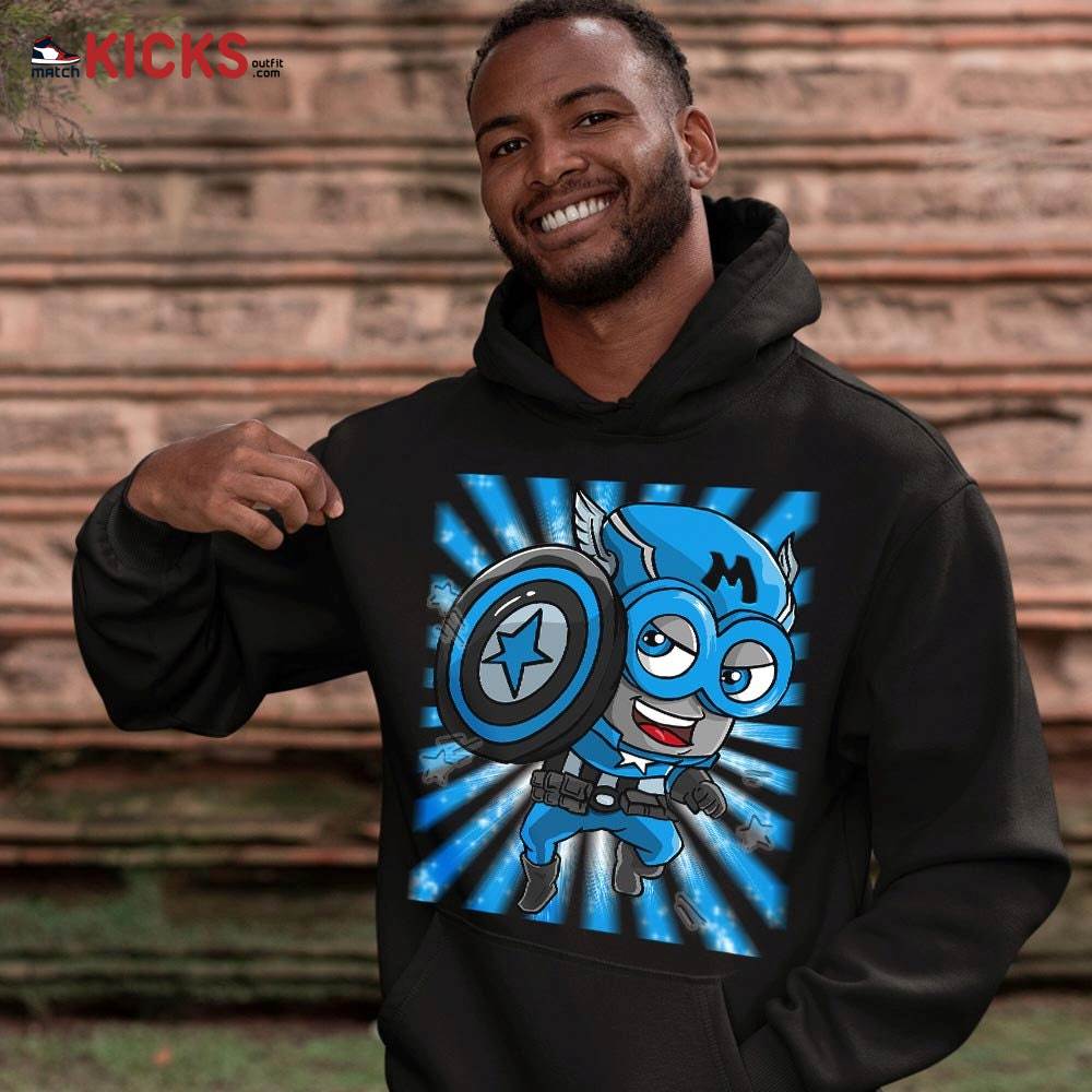 SuperHero American Drip Sneaker Shirt Match Black University Blue 13s, Jordan 13 Black University Blue 2022 MKO T-Shirt SuperHero American Drip Sneaker Shirt Match Black University Blue 13s, Jordan 13 Black University Blue 2022 MKO T-Shirt