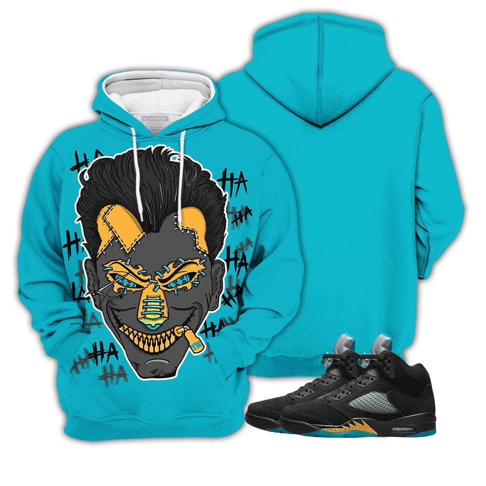 Supervillain 90S Sneaker Shirt Match 2023 Retro Aqua 5S, Jordan 5 Aqua Hoodie Sweatshirt Tee All Over Print MKO Shirt Supervillain 90S Sneaker Shirt Match 2023 Retro Aqua 5S, Jordan 5 Aqua Hoodie Sweatshirt Tee All Over Print MKO Shirt