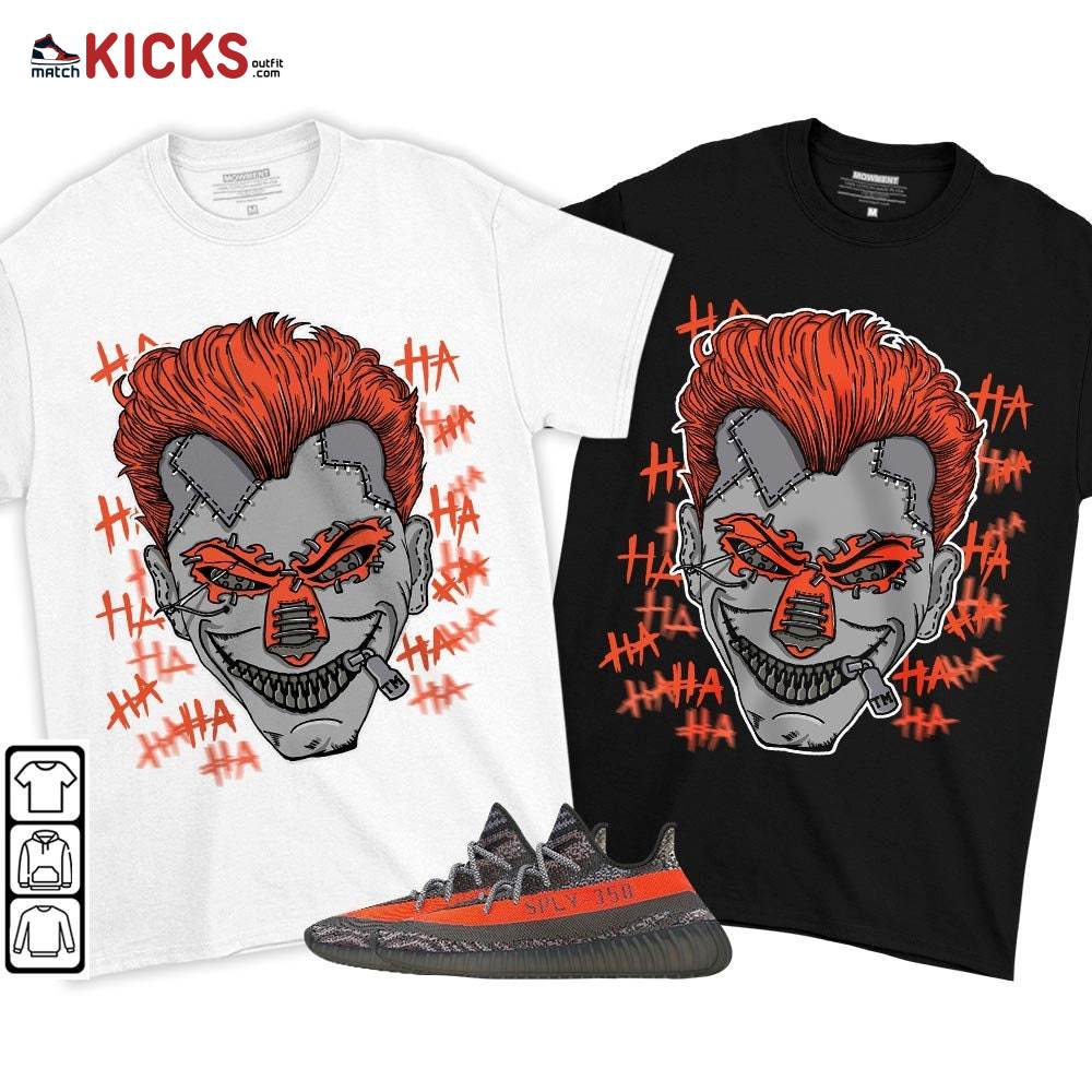 Supervillain 90s Sneaker Shirt Match Boost 350 V2 Dark Beluga, Yeezy 350 V2 Carbon Beluga MKO T-Shirt