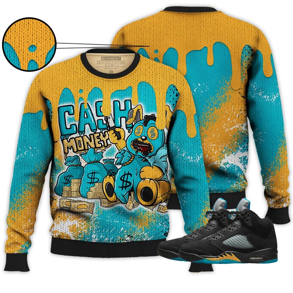 Tear Cash Money Bear Sneaker Shirt Match 2023 Retro Aqua 5S, Jordan 5 Aqua Hoodie Sweatshirt Tee All Over Print MKO Shirt Tear Cash Money Bear Sneaker Shirt Match 2023 Retro Aqua 5S, Jordan 5 Aqua Hoodie Sweatshirt Tee All Over Print MKO Shirt