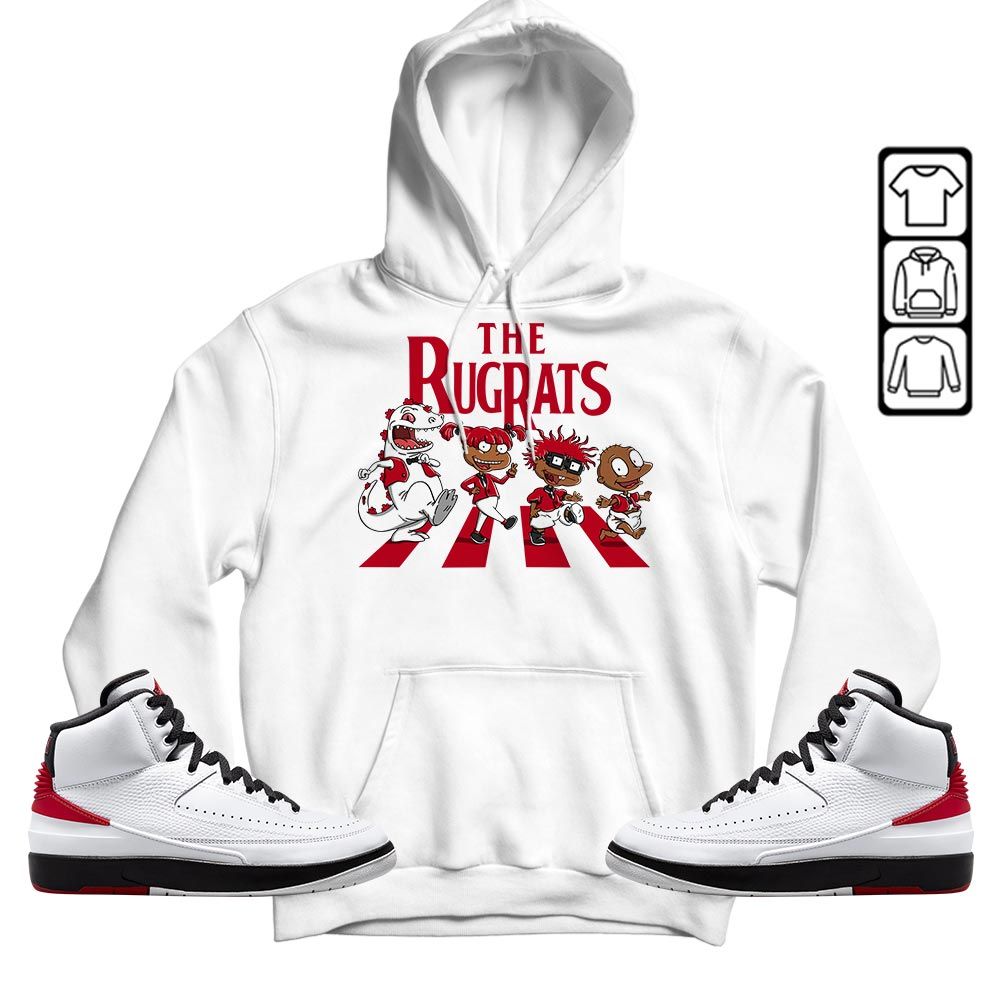 The Cartoon 90s Sneaker Shirt Match 2 Chicago Varsity Red, Jordan Retro 2 Chicago MKO T-Shirt
