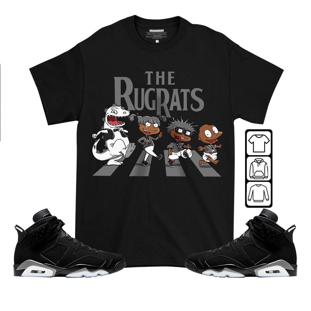The Cartoon 90s Sneaker Shirt Match Black Chrome 6s, Jordan 6 Black Chrome MKO T-Shirt