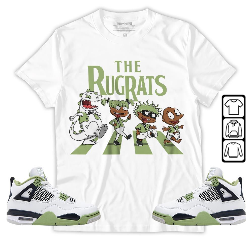 The Cartoon 90s Sneaker Shirt Match Retro Oil Green 4s, Jordan 4 Oil Green MKO T-Shirt