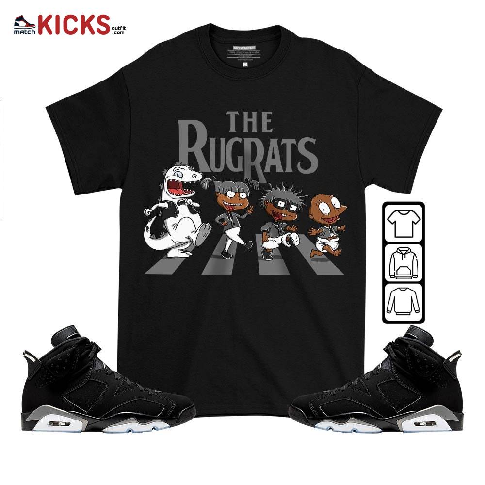 The Rugrats Sneaker Shirt Match Black Chrome 6s, Jordan 6 Black Chrome MKO T-Shirt
