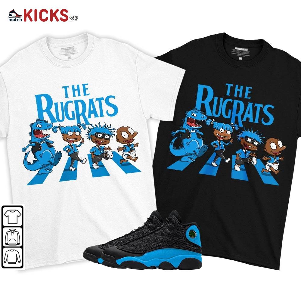 The Rugrats Sneaker Shirt Match Black University Blue 13s, Jordan 13 Black University Blue 2022 MKO T-Shirt The Rugrats Sneaker Shirt Match Black University Blue 13s, Jordan 13 Black University Blue 2022 MKO T-Shirt