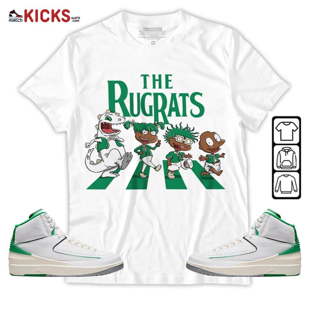 The Rugrats Sneaker Shirt Match Lucky Green 2s, Jordan 2 Lucky Green MKO Hoodie