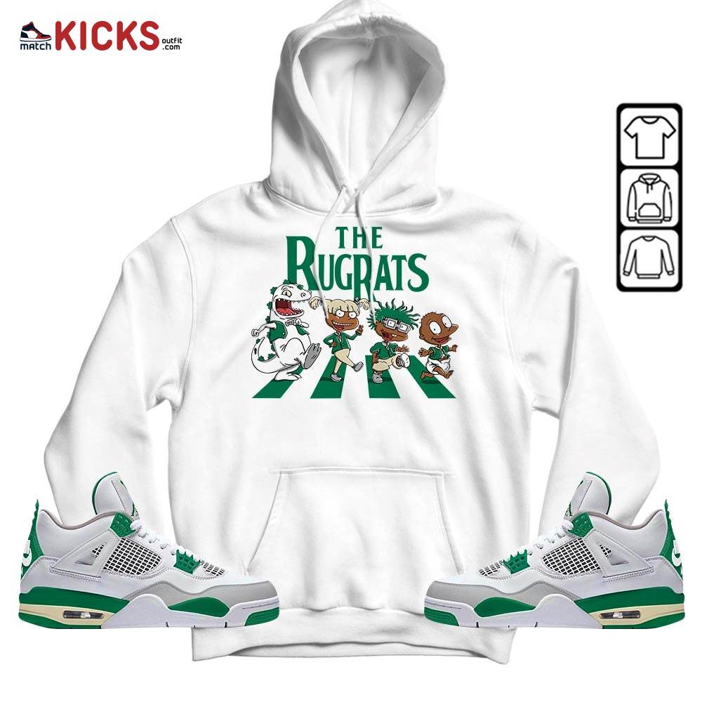 The Rugrats Sneaker Shirt Match Retro Pine Green 4s, Jordan 4 Pine Green MKO Hoodie