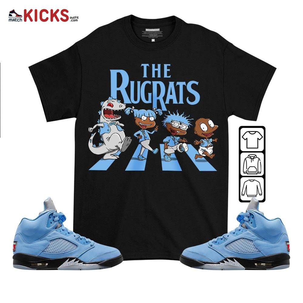 The Rugrats Sneaker Shirt Match Retro University Blue 5s, Jordan 5 University Blue MKO T-Shirt
