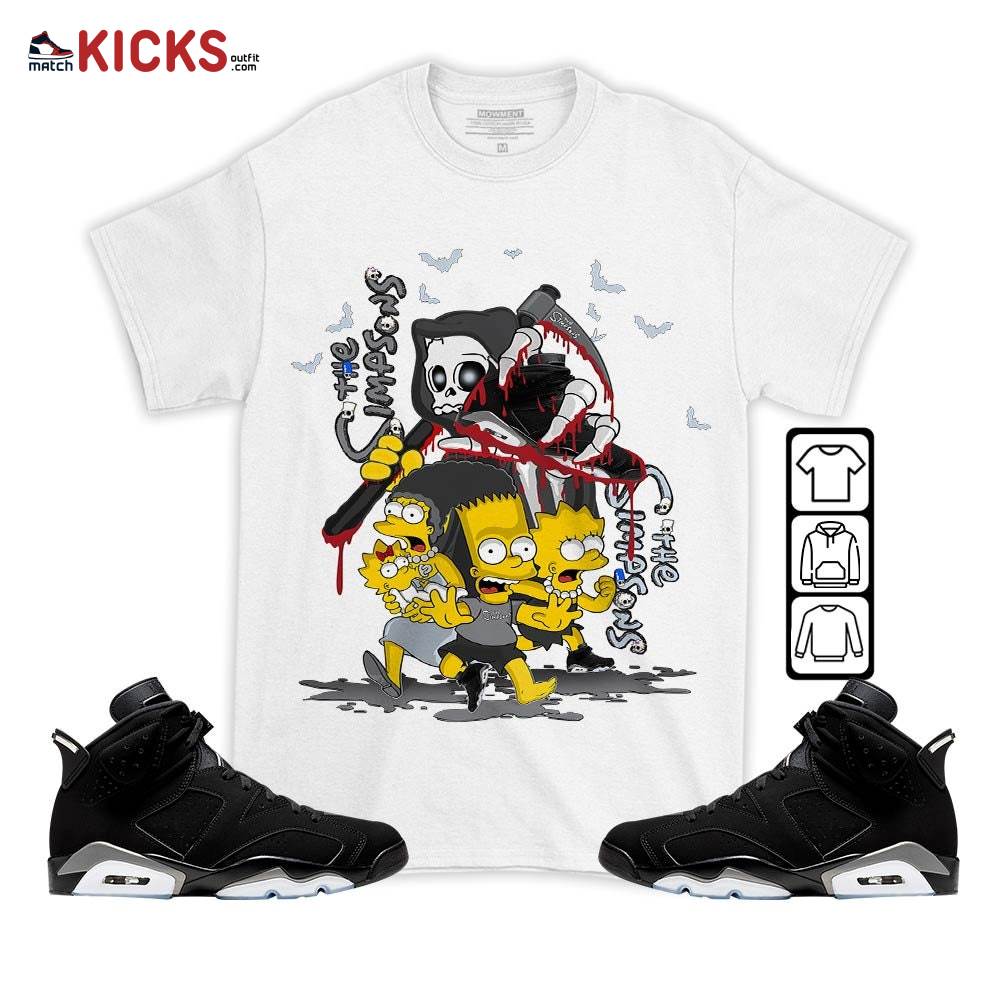 The simpson death Sneaker Shirt Match Black Chrome 6s, Jordan 6 Black Chrome MKO T-Shirt The simpson death Sneaker Shirt Match Black Chrome 6s, Jordan 6 Black Chrome MKO T-Shirt