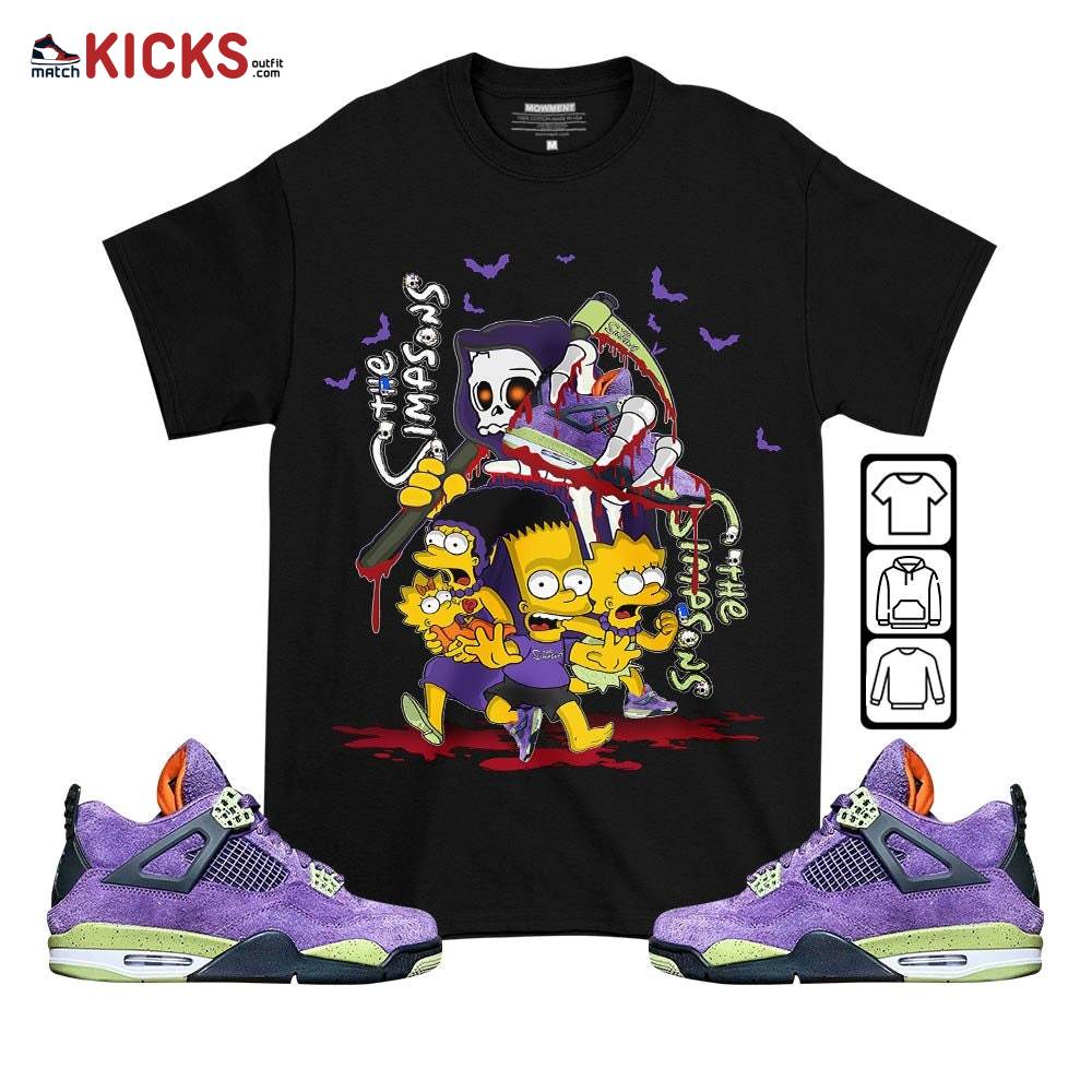 The simpson death Sneaker Shirt Match Canyon Purple 4s, Jordan 4 Canyon Purple MKO T-Shirt