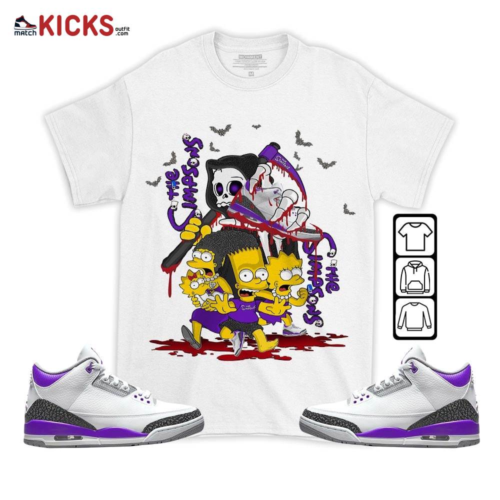 The simpson death Sneaker Shirt Match Dark Iris 3s, Jordan 3 Retro Dark Iris MKO T-Shirt The simpson death Sneaker Shirt Match Dark Iris 3s, Jordan 3 Retro Dark Iris MKO T-Shirt