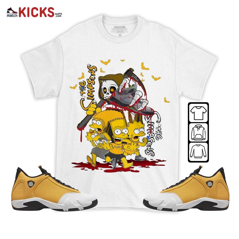 The simpson death Sneaker Shirt Match Light Ginger 14s, Jordan 14 Retro Light Ginger MKO T-Shirt The simpson death Sneaker Shirt Match Light Ginger 14s, Jordan 14 Retro Light Ginger MKO T-Shirt