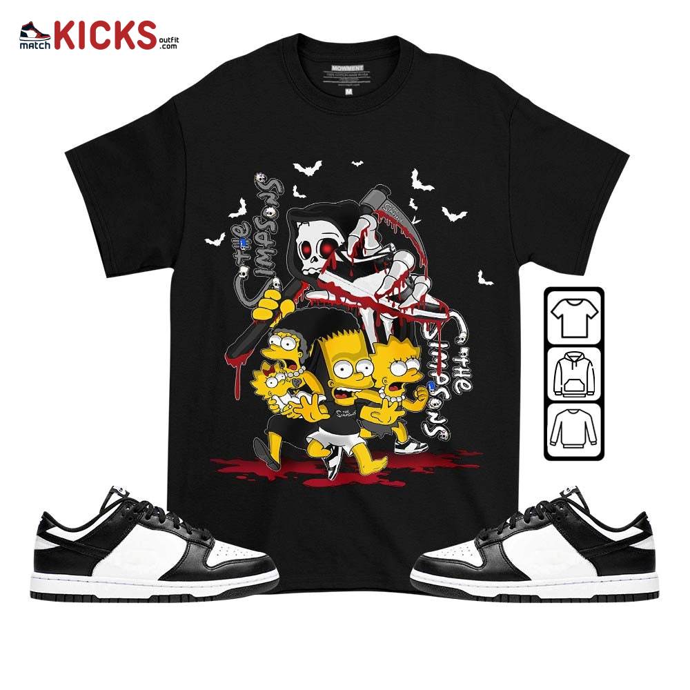 The simpson death Sneaker Shirt Match Low Panda Black White, Dunk Low Panda 2022 MKO T-Shirt