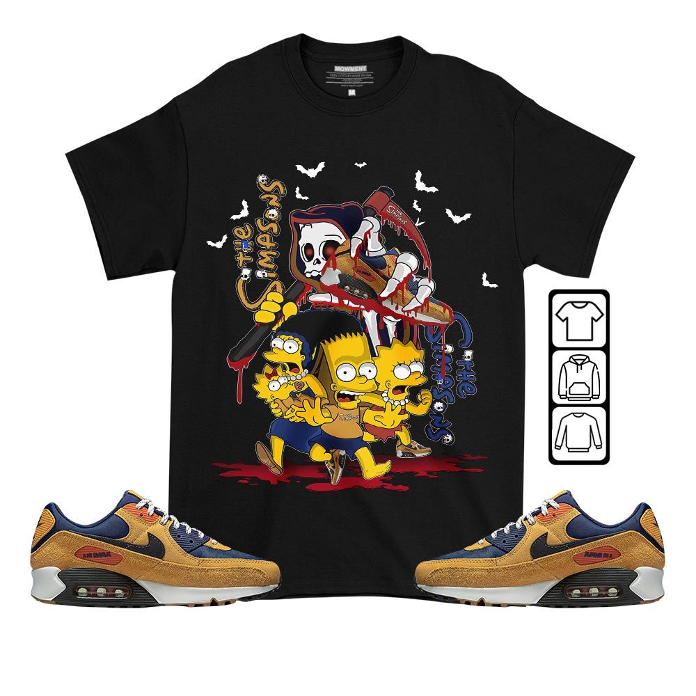 The simpson death Sneaker Shirt Match Max 90 Brown Sued, Air Max 90 Nylon Suede MKO T-Shirt