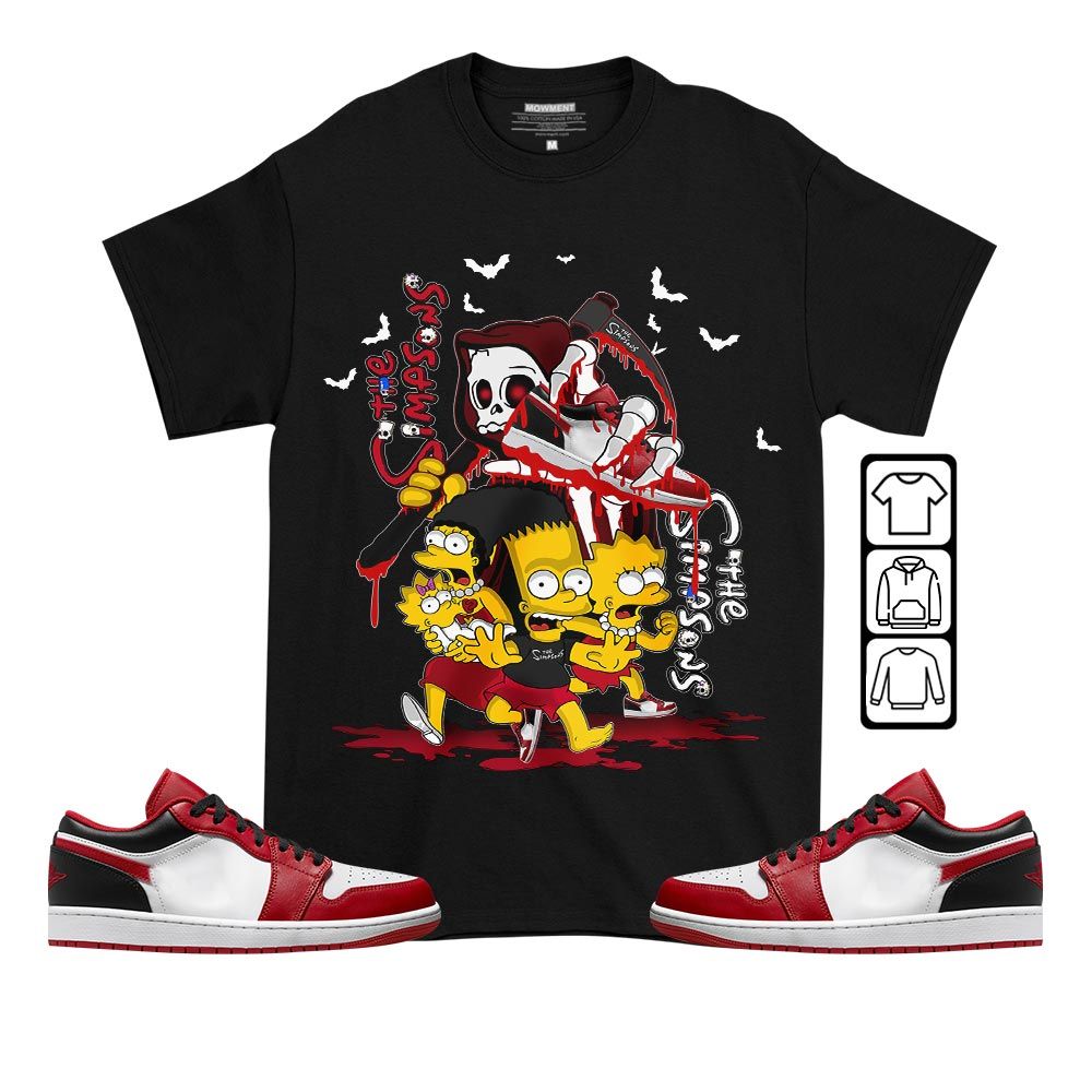 The simpson death Sneaker Shirt Match Reverse Black Toe 1s, Jordan 1 Low Reverse Black Toe MKO T-Shirt The simpson death Sneaker Shirt Match Reverse Black Toe 1s, Jordan 1 Low Reverse Black Toe MKO T-Shirt