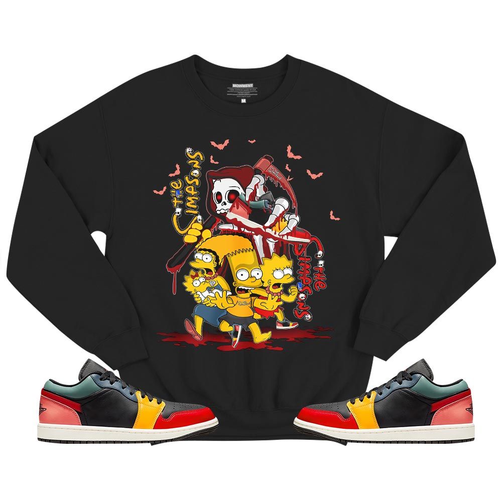 The simpson death Sneaker Shirt Match SE Black Multi 1s, Jordan 1 Low Black Fire Red Taxi MKO T-Shirt The simpson death Sneaker Shirt Match SE Black Multi 1s, Jordan 1 Low Black Fire Red Taxi MKO T-Shirt