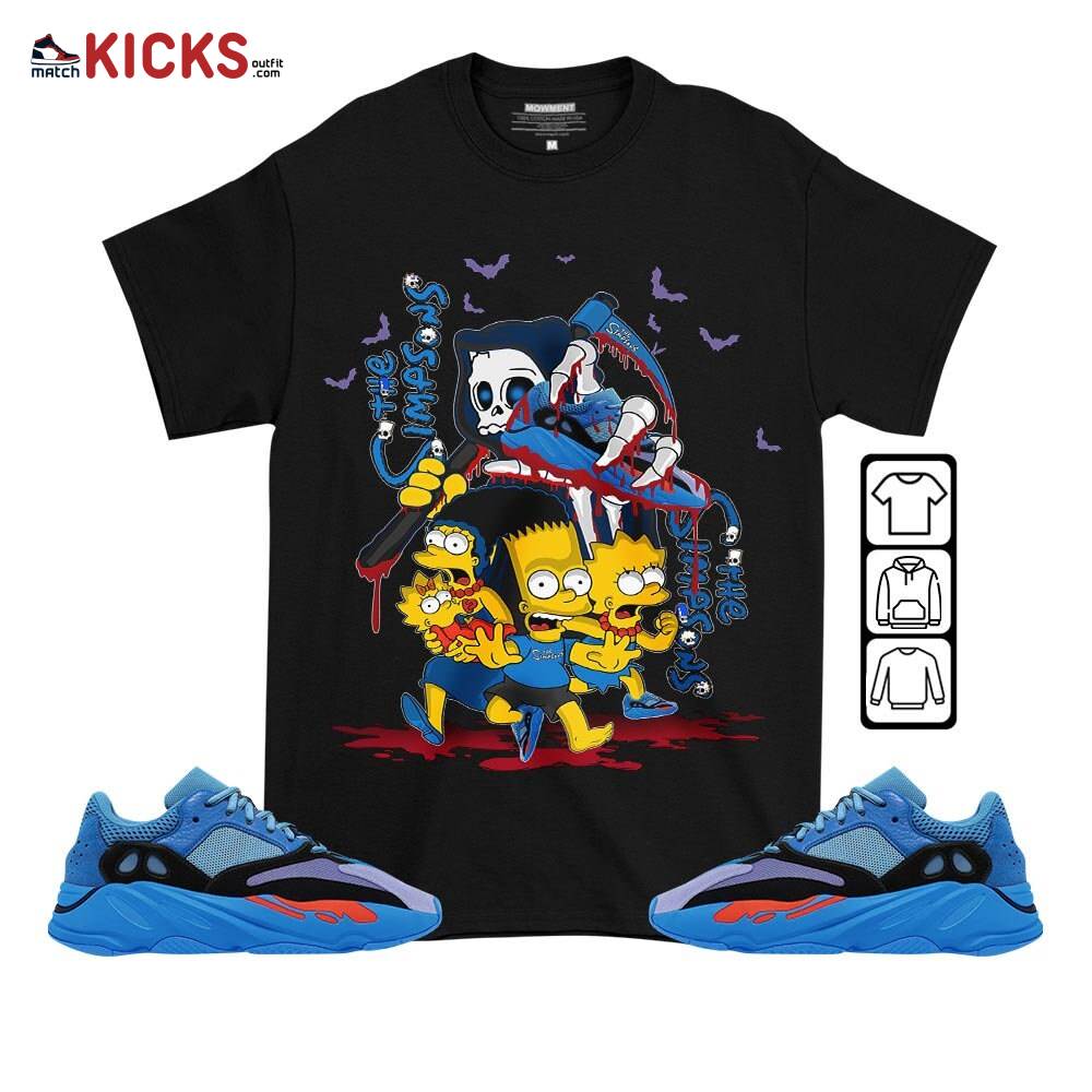 The simpson death Sneaker Shirt Match V1 Hi-Res Blue 700s, Yeezy 700 V1 Hi-Res Blue MKO T-Shirt
