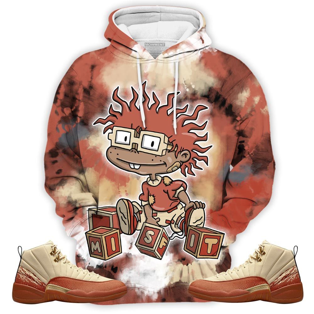 Tiedye Chuckie Rugrats Misfit Sneaker Shirt Match Eastside Golf 12S, Jordan 12 Retro Eastside Golf Hoodie Sweatshirt Tee All Over Print MKO Shirt