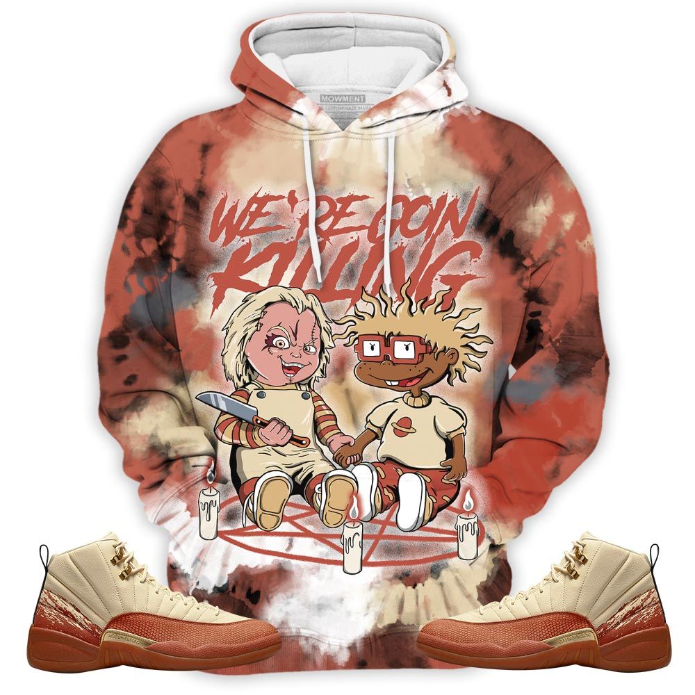 Tiedye Chucky Cartoon 90S Rugrats Horror Sneaker Shirt Match Eastside Golf 12S, Jordan 12 Retro Eastside Golf Hoodie Sweatshirt Tee All Over Print MKO Shirt